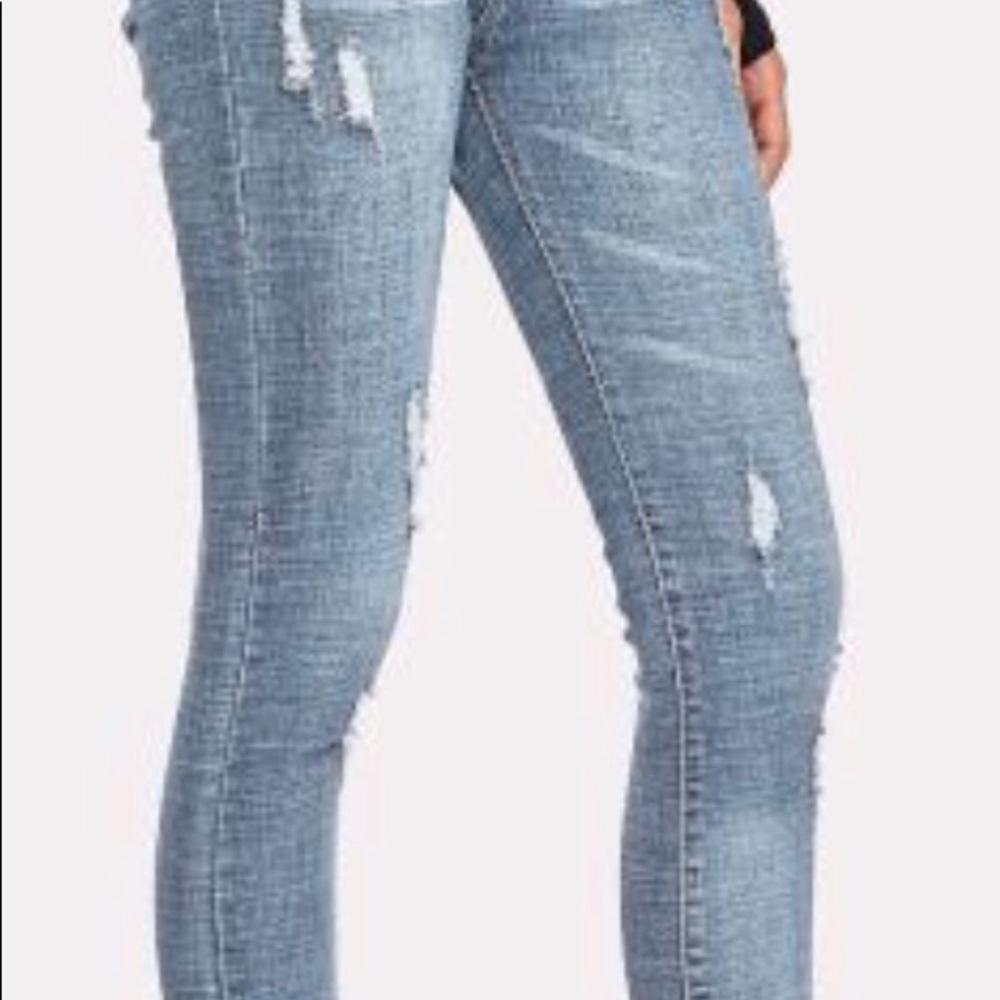 Light blue denim jeans